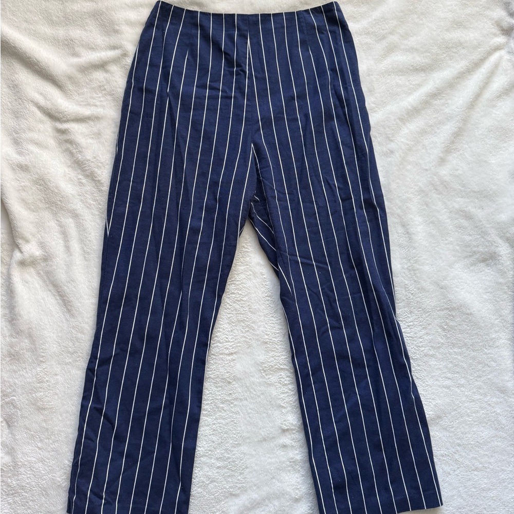 Navy Striped Pants